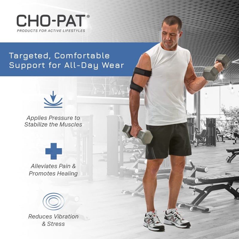 Cho-Pat Bicep/Tricep Cuff  Compression Brace for Bicep/Tricep Tendonitis  Weight Lifting Strains  and Inflammation  Large  Made in the USA - Image 4